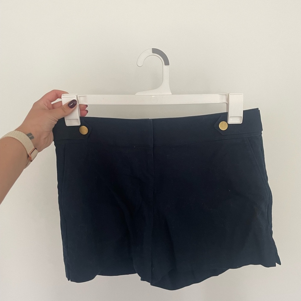 LOFT Navy Marisa Riviera Short with Gold Buttons